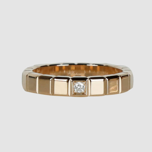 56 Ice Cube 1 Diamond Medium Ring