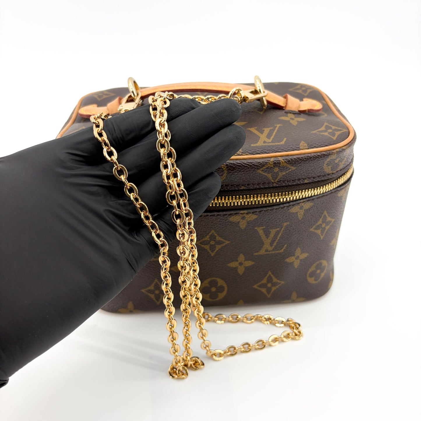 Louis Vuitton Monogram Nice Mini Beauty Case Brown