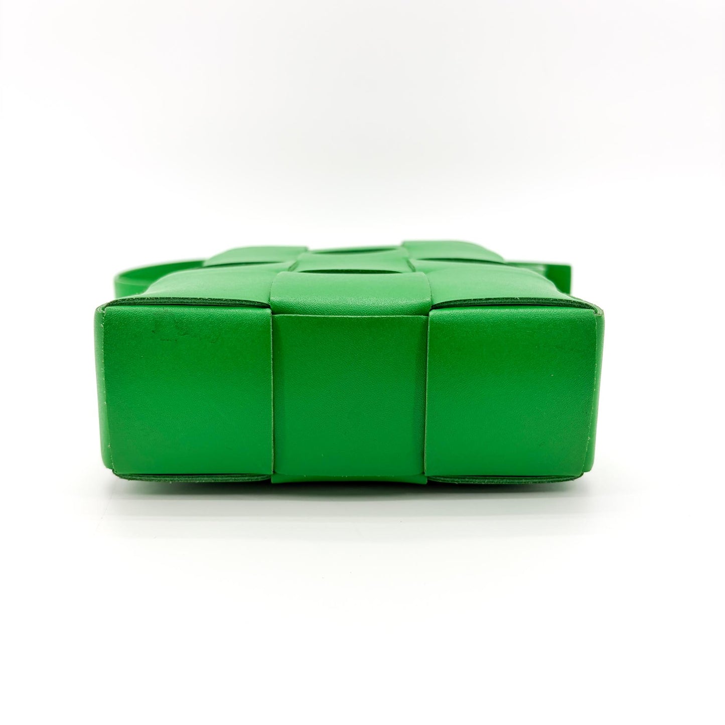 Bottega Veneta Mini Cassette Vertical Crossbody Bag Parquet