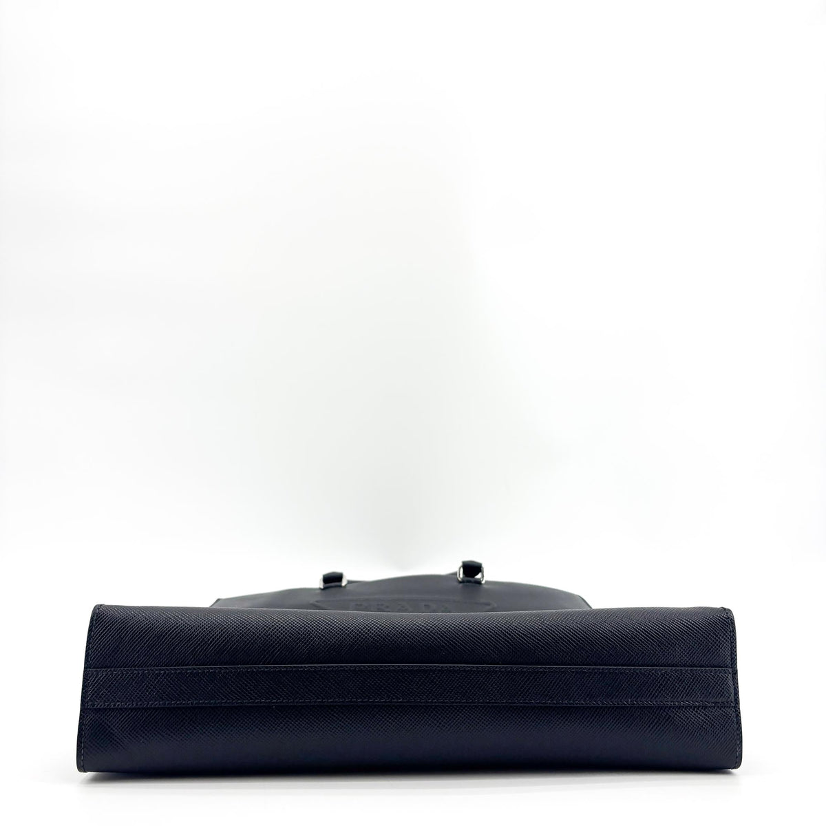 Prada Saffiano Leather Tote Bag Baltico Navy