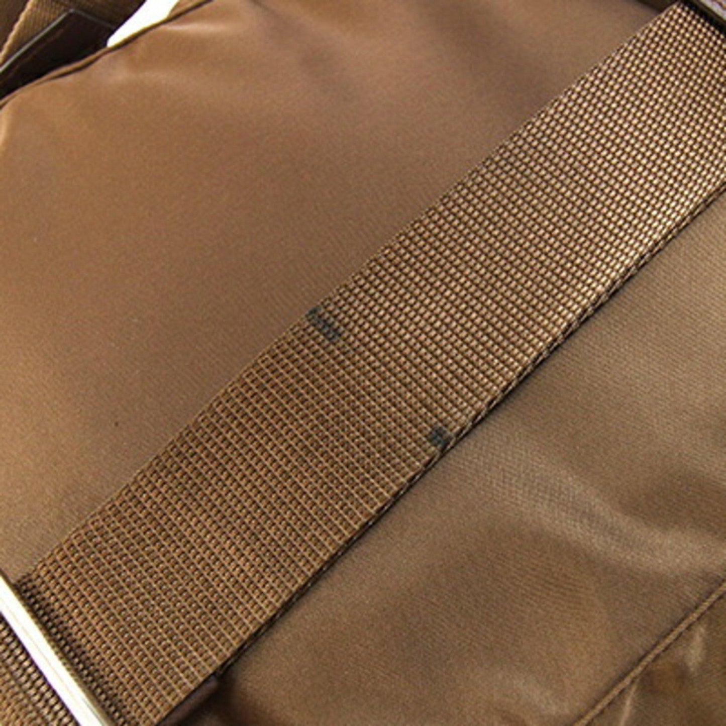 Prada brown nylon leather triangular backpack