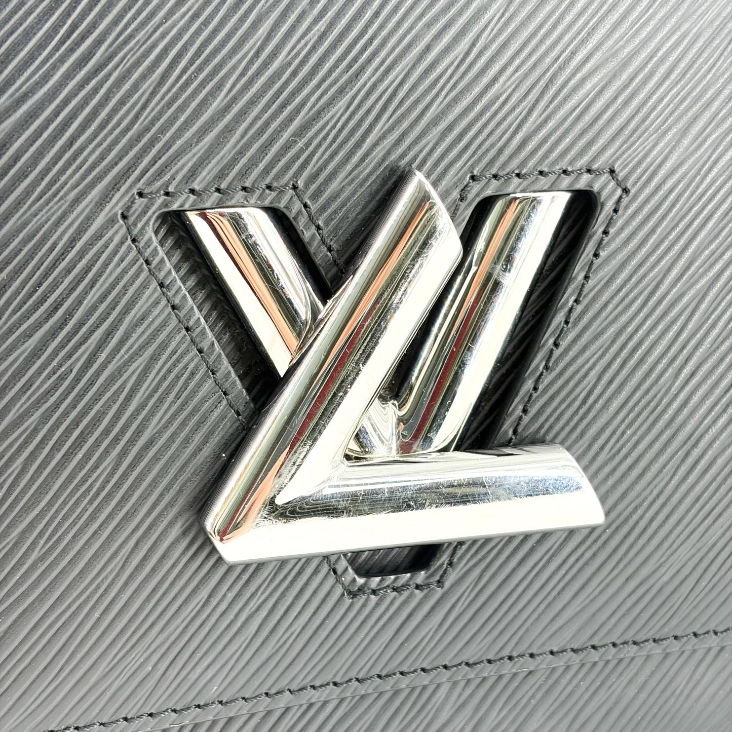 Louis Vuitton Epi Twist MM Black Silver Hardware