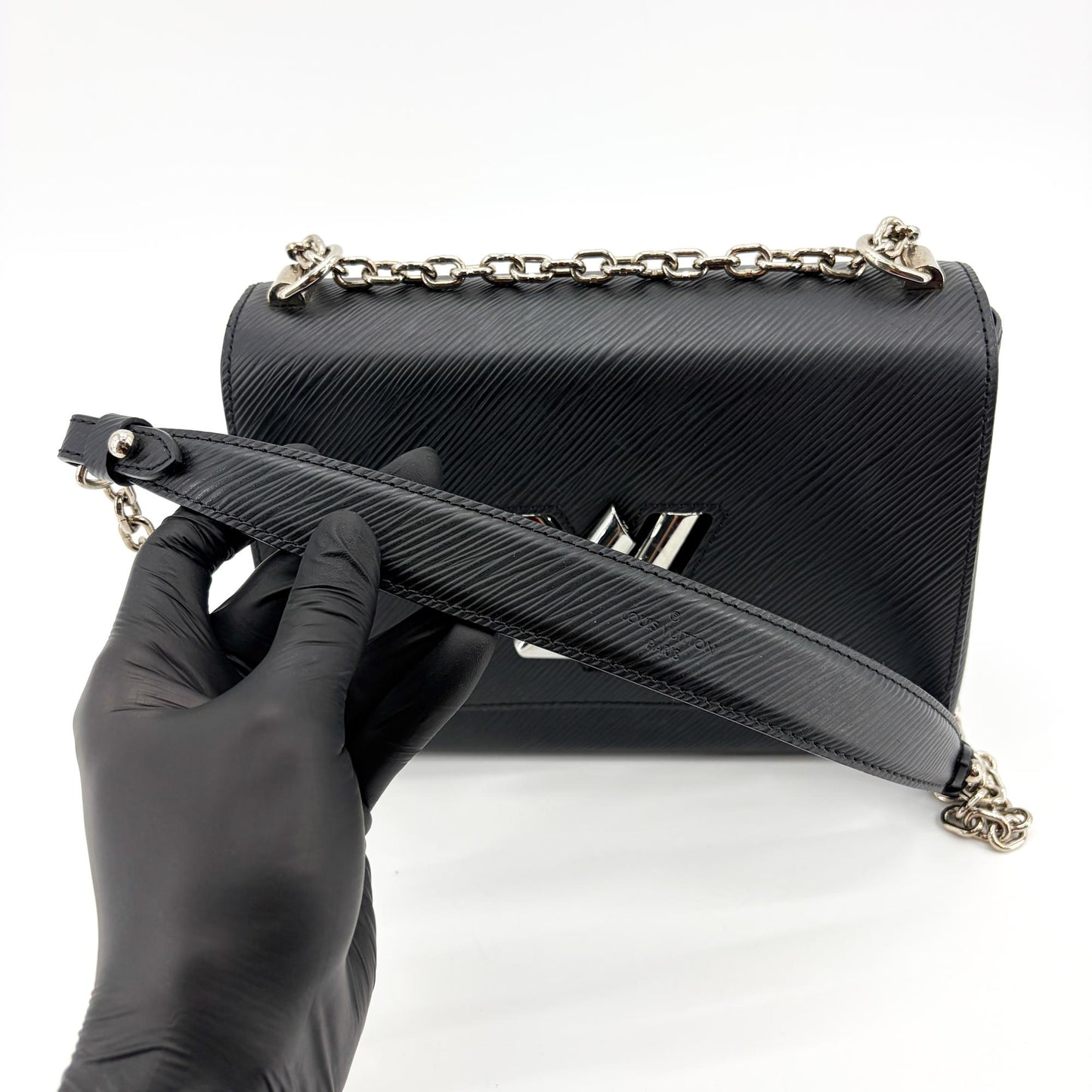 Louis Vuitton Epi Twist MM Black Silver Hardware