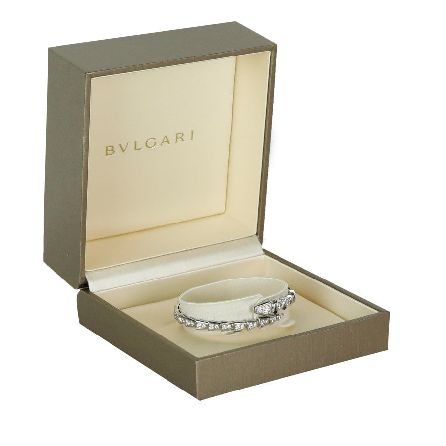 S Serpenti Viper Diamond White Gold Bracelet