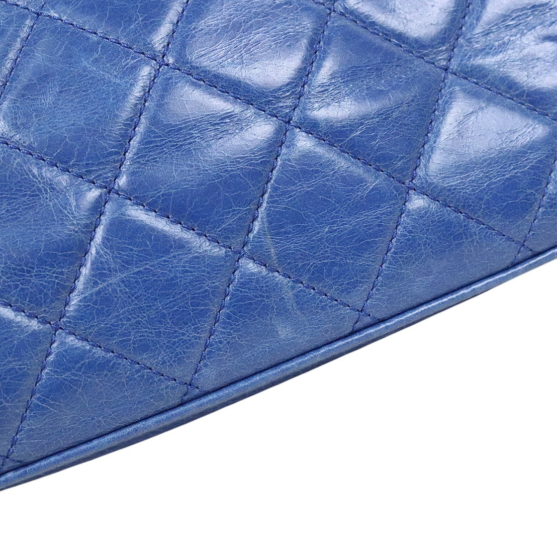 Chanel Blue Quilted CC Flap Chain Shoulder Bag