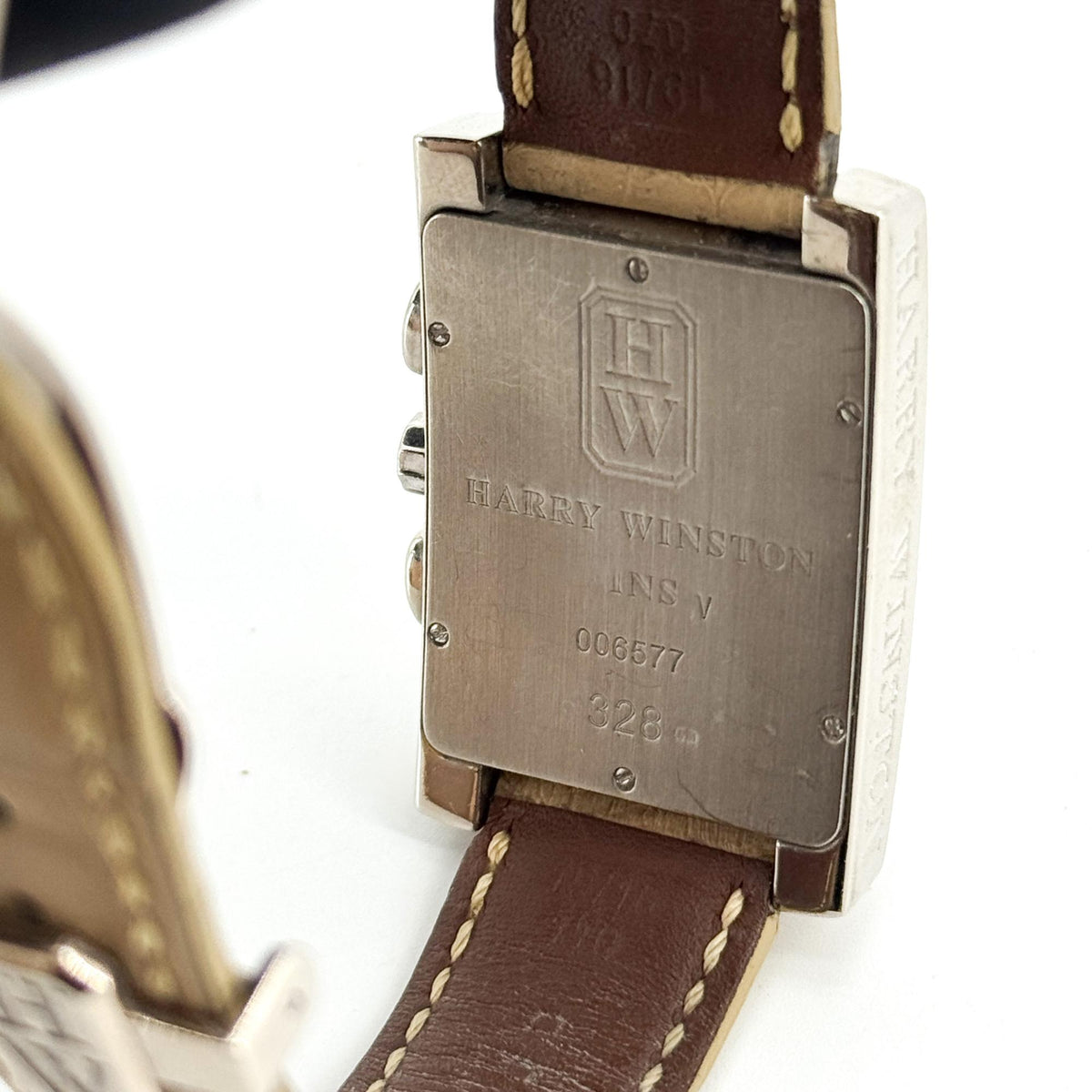 Harry Winston Avenue C Chronograph Diamond White Gold Beige