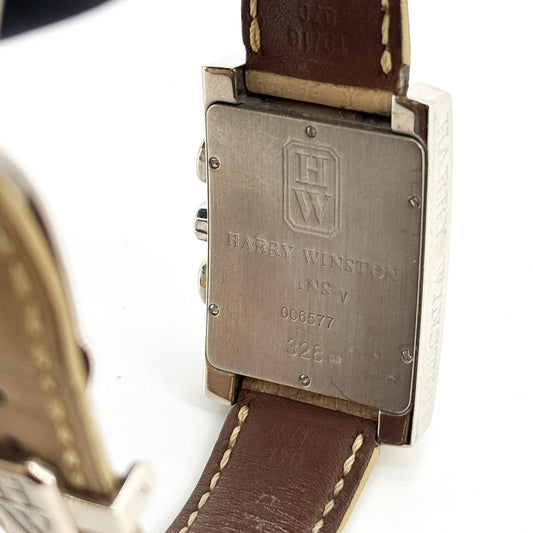 Harry Winston Avenue C Chronograph Diamond White Gold Beige