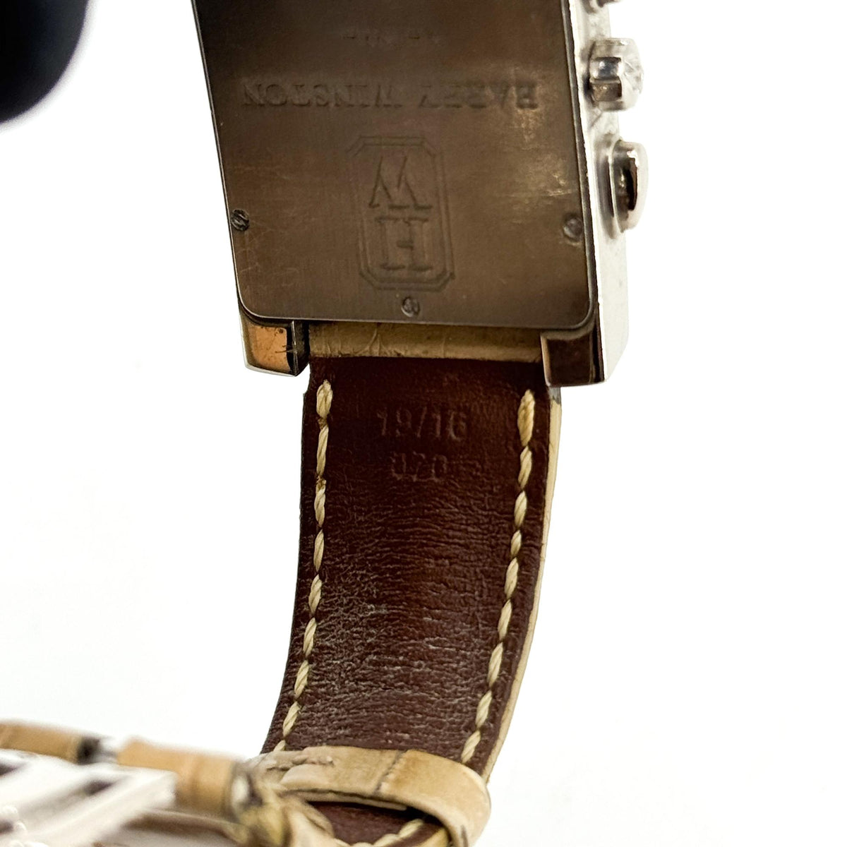 Harry Winston Avenue C Chronograph Diamond White Gold Beige