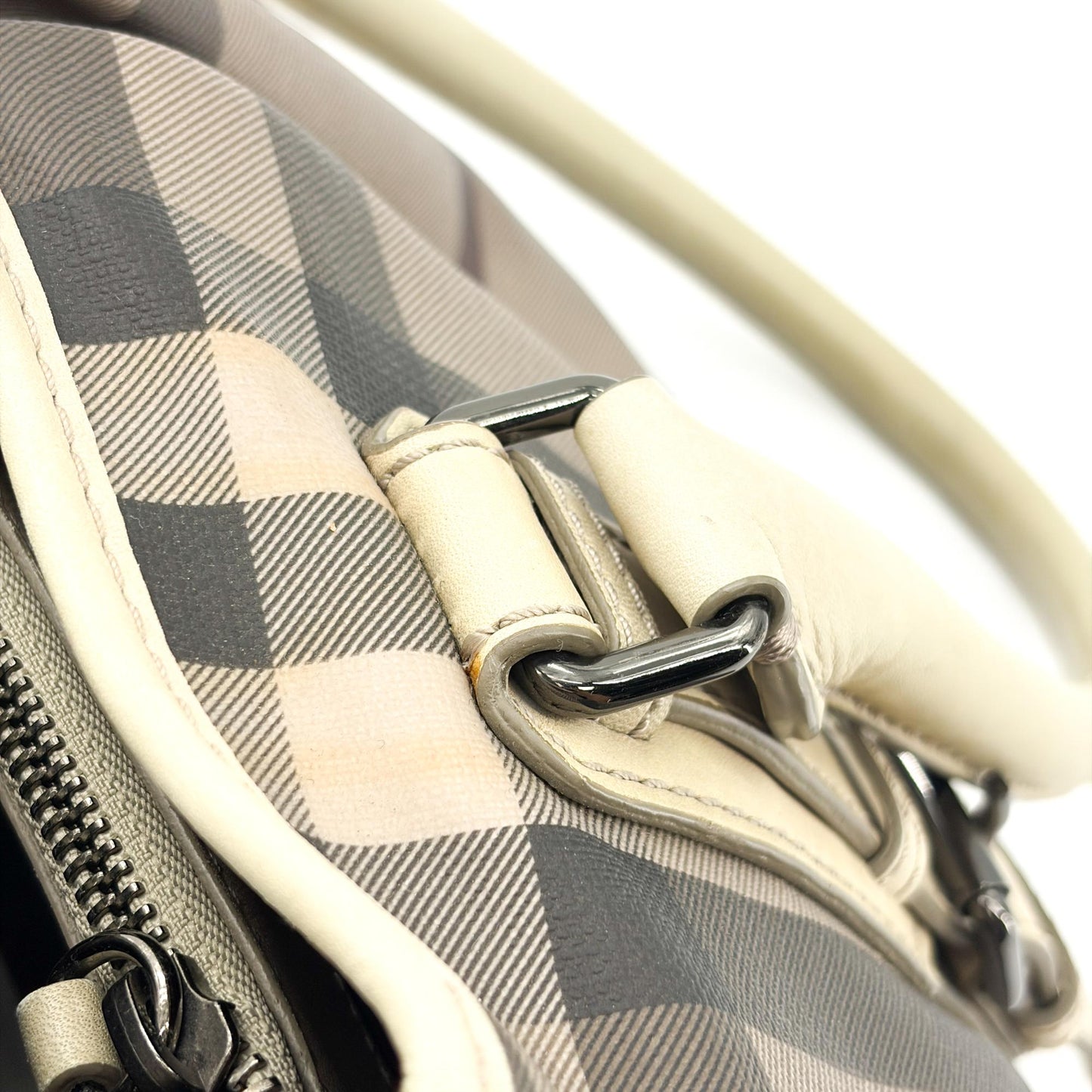 Burberry Nova Check Small Manner Tote Bag Beige
