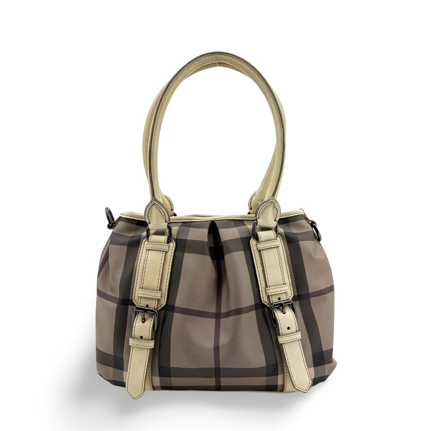 Burberry Nova Check Small Manner Tote Bag Beige