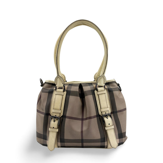 Burberry Nova Check Small Manner Tote Bag Beige