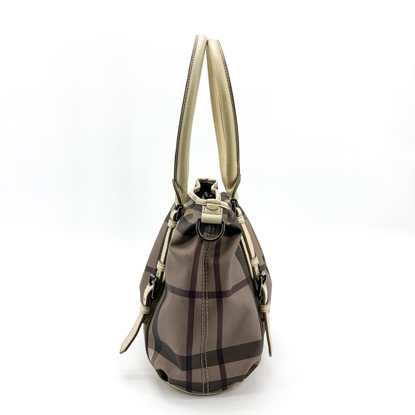 Burberry Nova Check Small Manner Tote Bag Beige