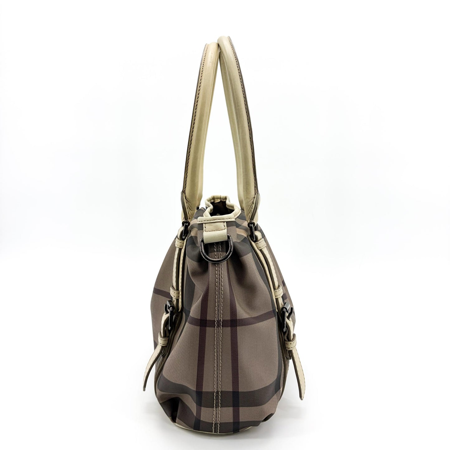Burberry Nova Check Small Manner Tote Bag Beige