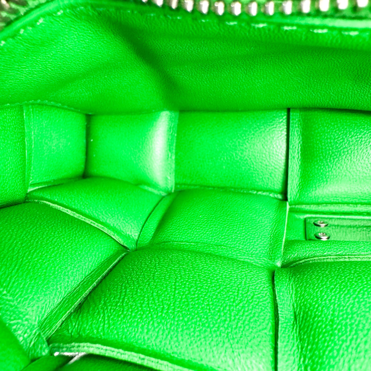 Bottega Veneta Small Padded Leather Cassette Bag Green