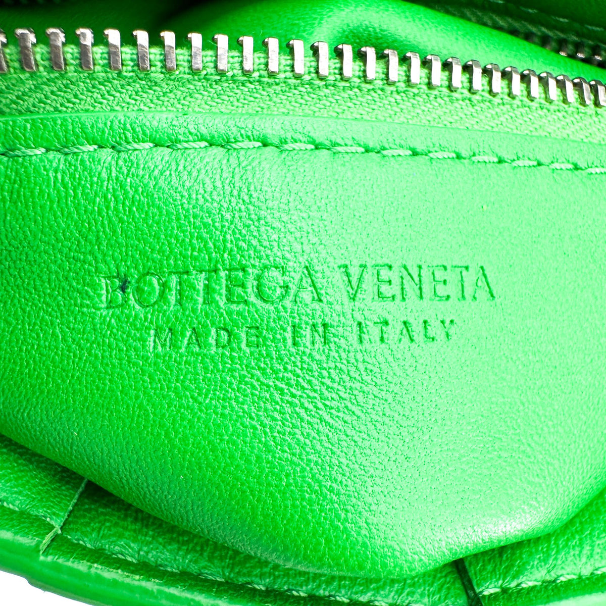 Bottega Veneta Small Padded Leather Cassette Bag Green