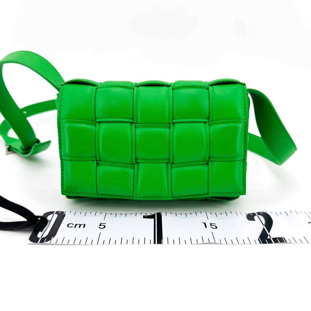 Bottega Veneta Small Padded Leather Cassette Bag Green