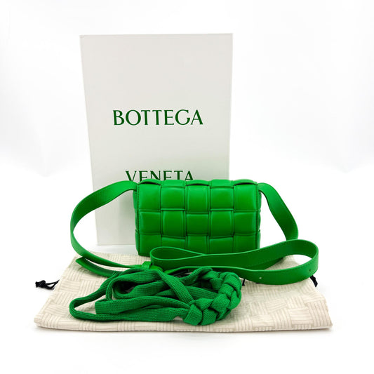 Bottega Veneta Small Padded Leather Cassette Bag Green