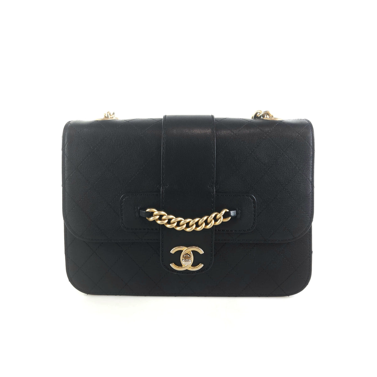 Quilted Calfskin Chain Flap Shoulder Bag A57231