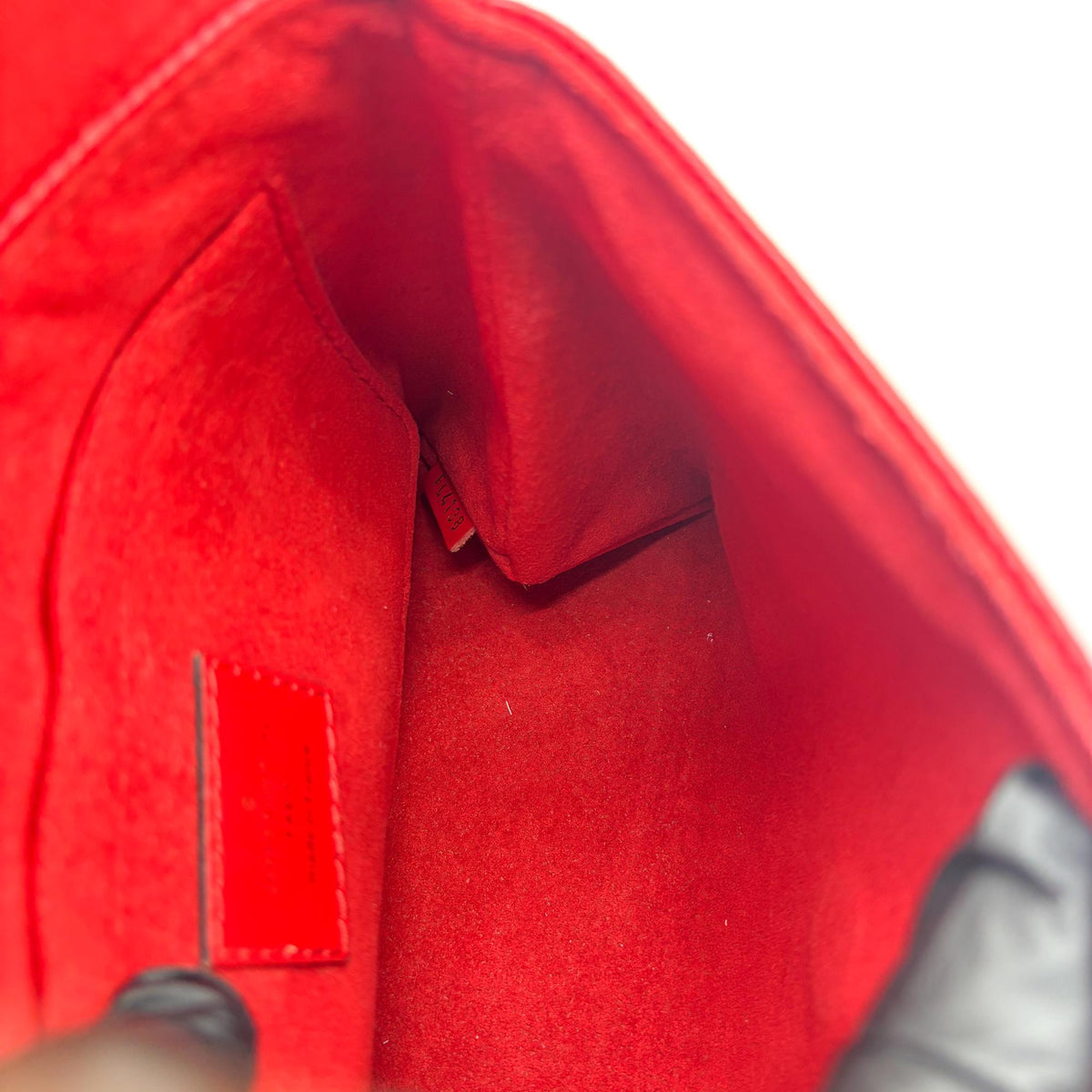 Louis Vuitton Effie Lock-It Top Handle Flap Bag Red Gold Hardware