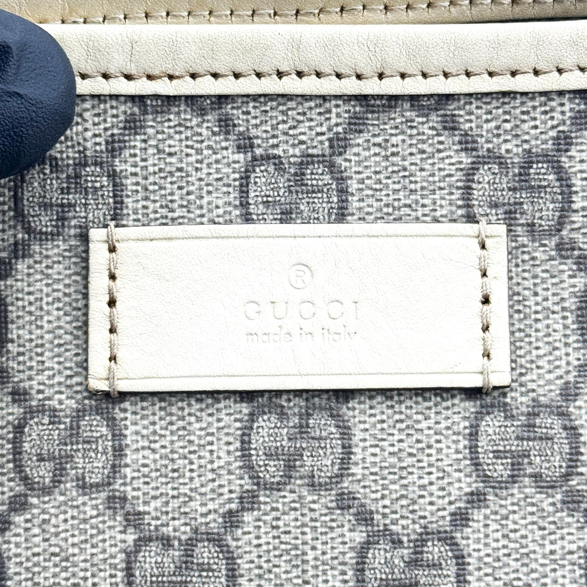 Gucci GG Supreme Canvas Tote Bag Ecru