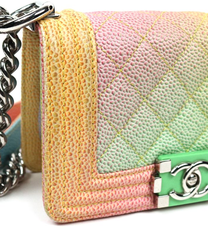 Chanel Rainbow Mini Caviar Boy Bag