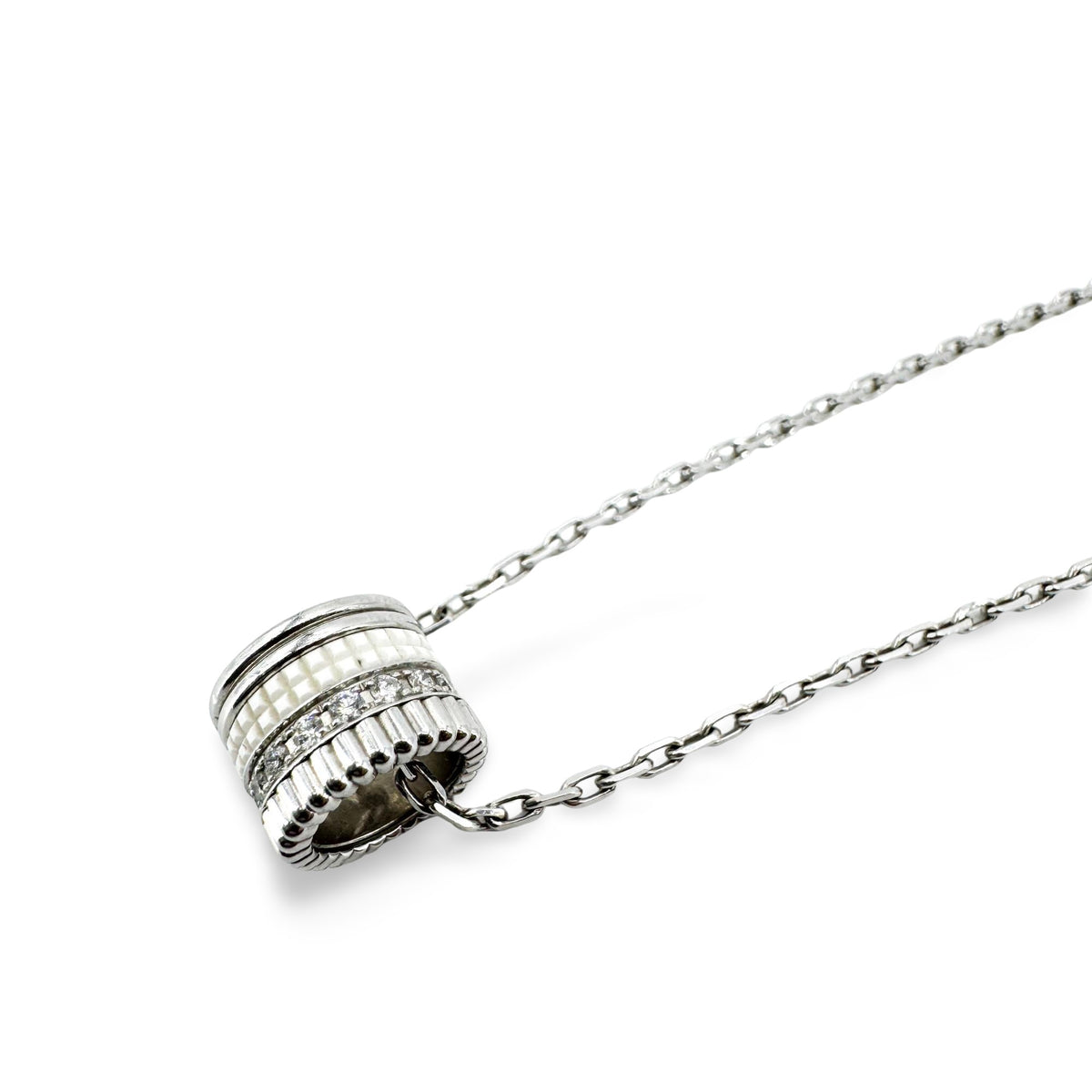 Boucheron Quatre White Edition Pendant White Gold Diamond Ceramic