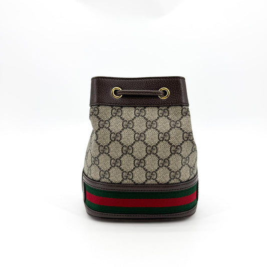 Gucci Ophidia GG Mini Bucket Bag Brown