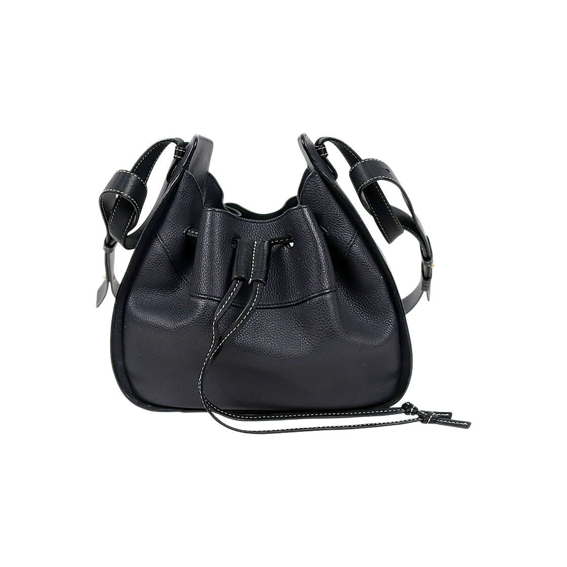 Loewe Black Small Leather Hammock Bag
