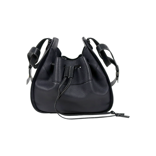 Loewe Black Small Leather Hammock Bag