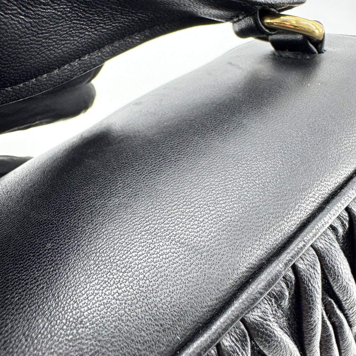 Miu Miu Matelassé Napa Leather Beauty Case Black