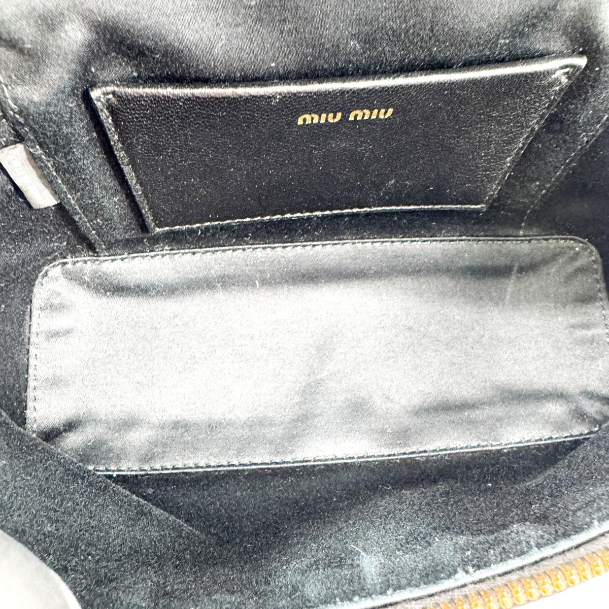 Miu Miu Matelassé Napa Leather Beauty Case Black