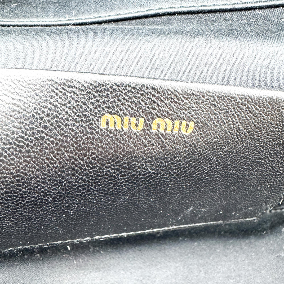 Miu Miu Matelassé Napa Leather Beauty Case Black
