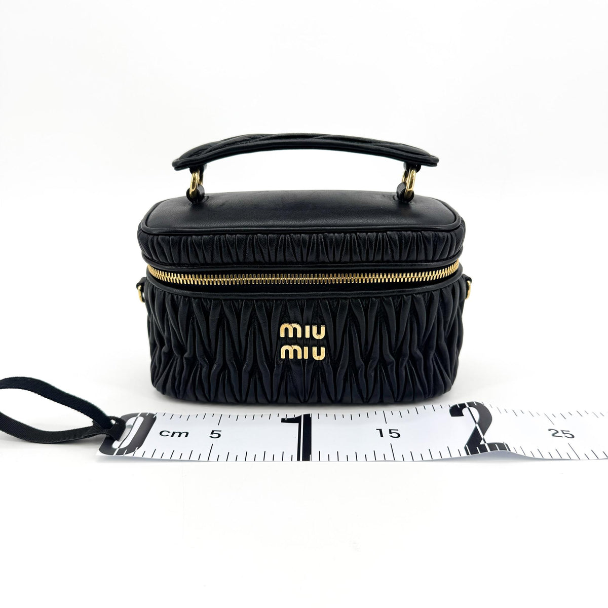 Miu Miu Matelassé Napa Leather Beauty Case Black