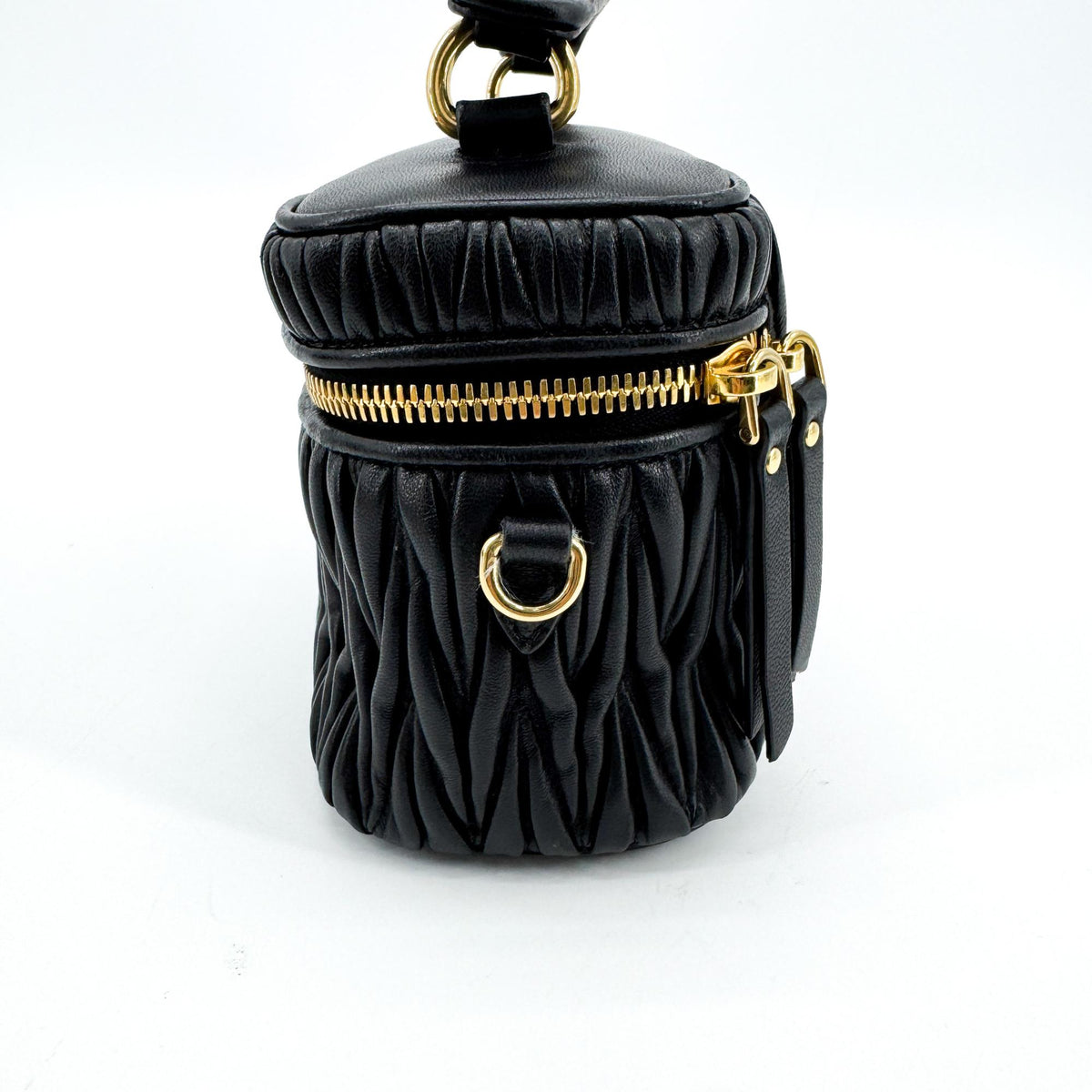 Miu Miu Matelassé Napa Leather Beauty Case Black
