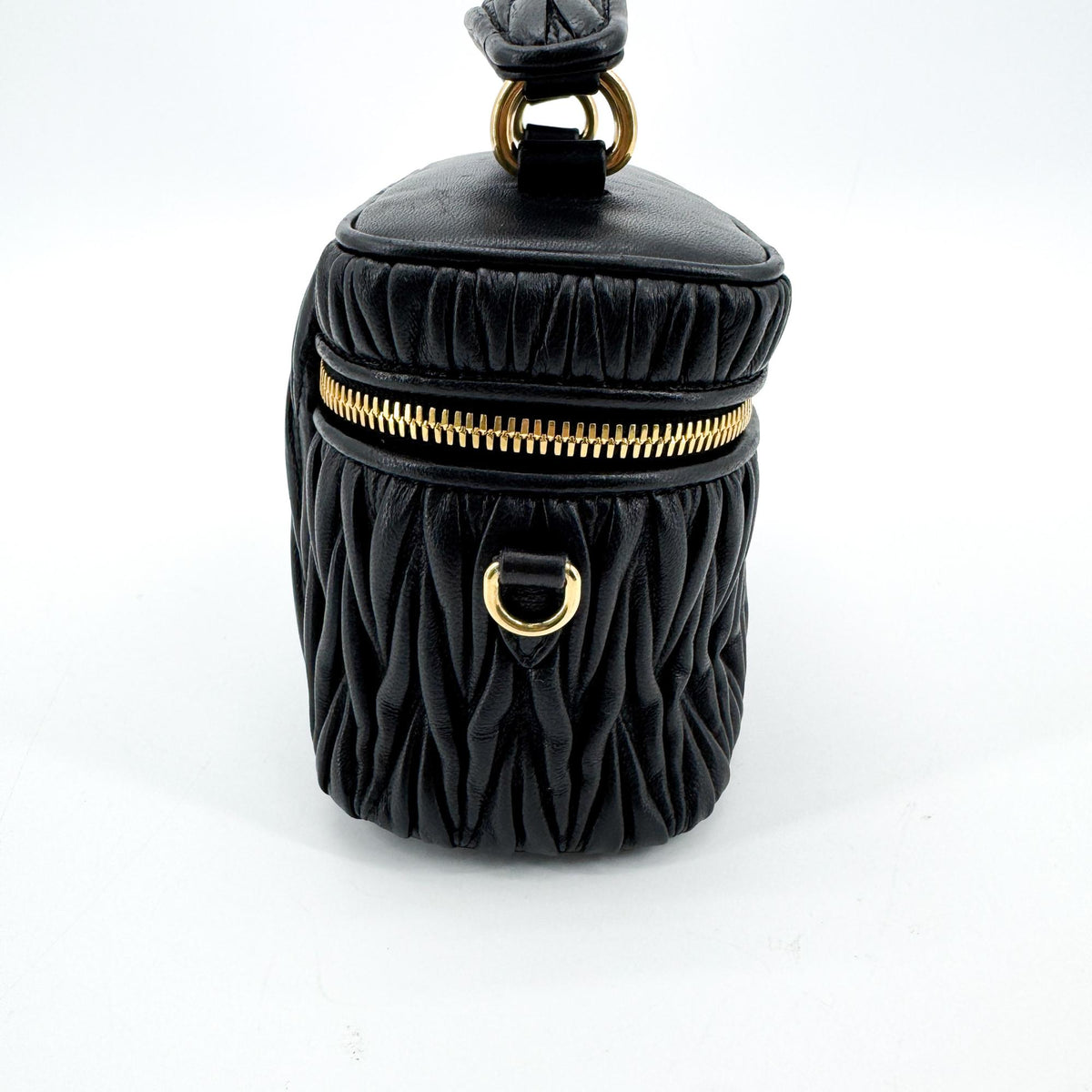 Miu Miu Matelassé Napa Leather Beauty Case Black