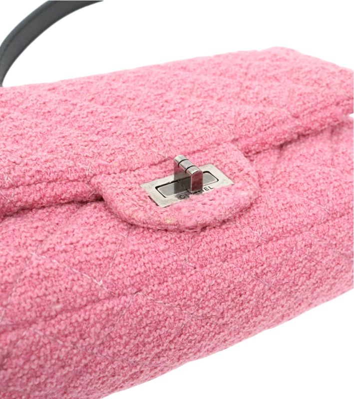 Chanel Pink Tweed 2.55 Shoulder Bag