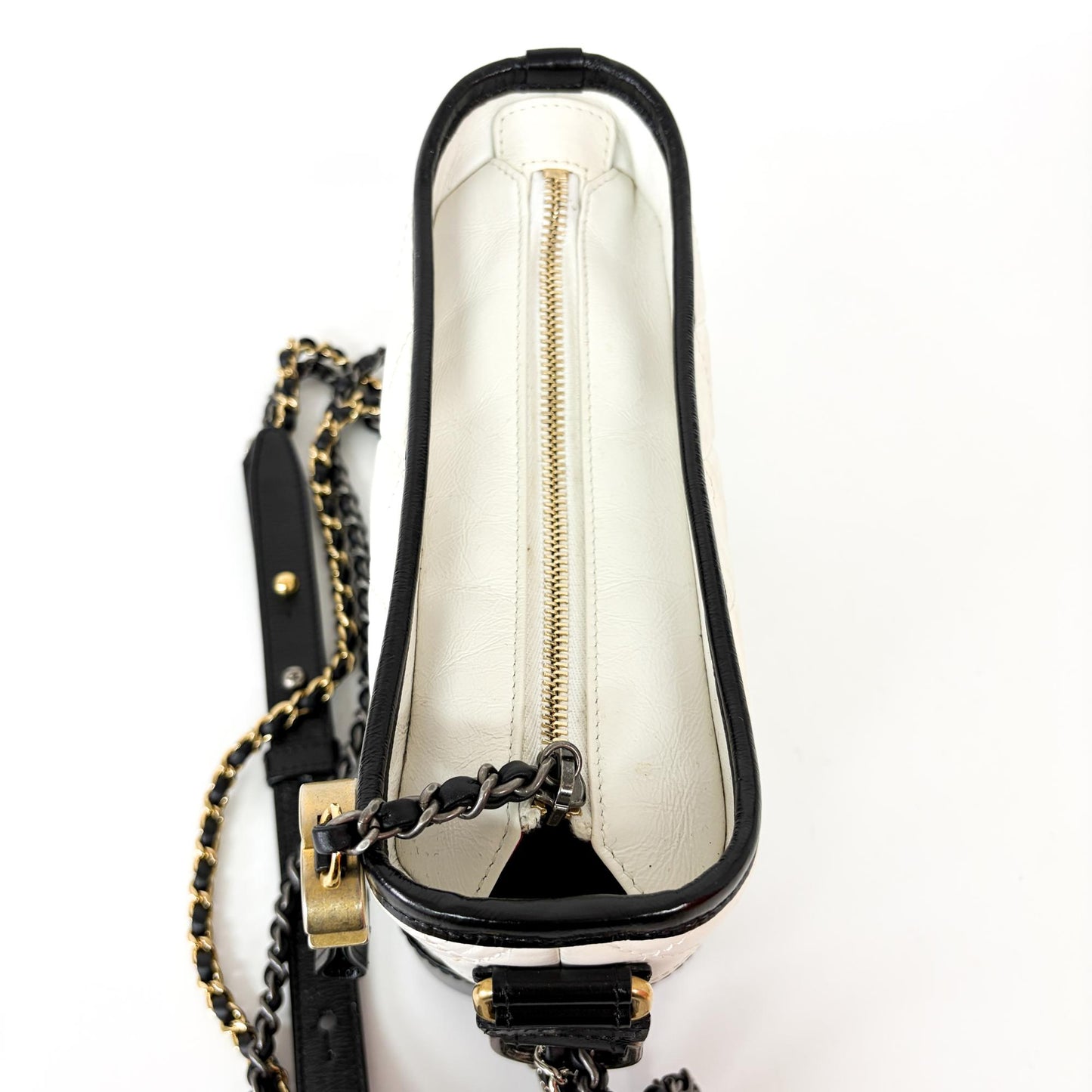 Chanel Gabrielle Small Hobo Bag White and Black 23 Series