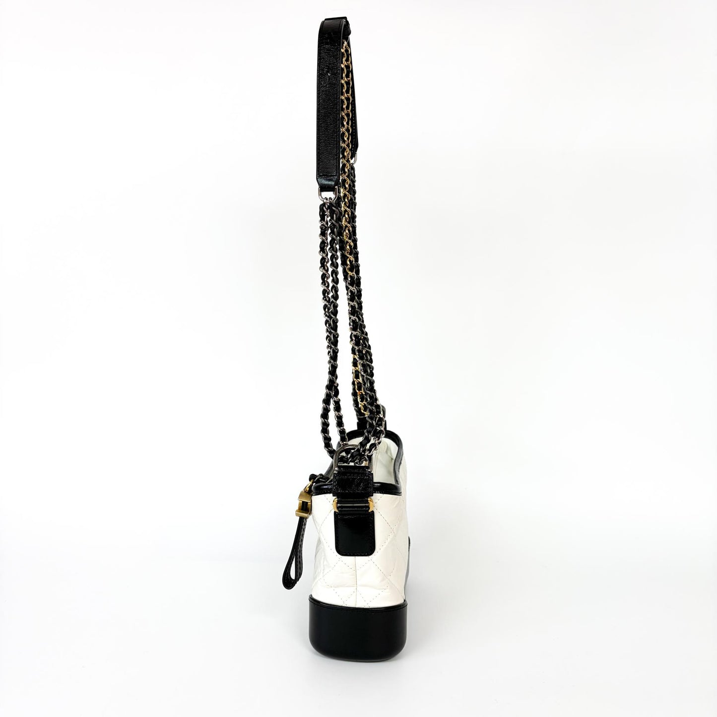 Chanel Gabrielle Small Hobo Bag White and Black 23 Series