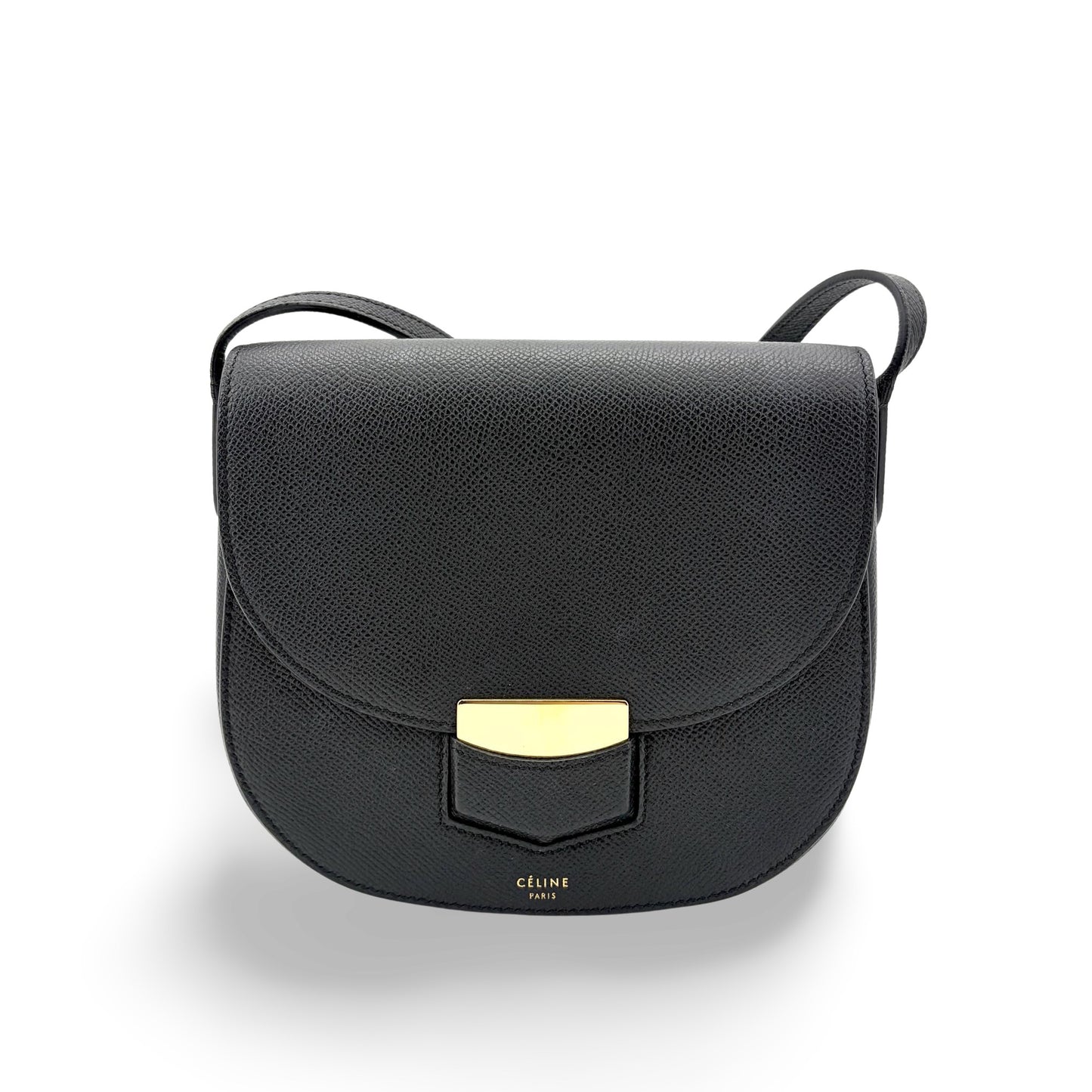 Celine Small Trotter Shoulder Bag Black