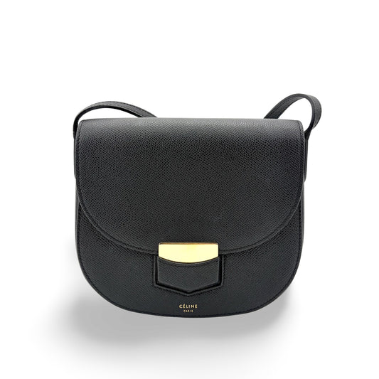 Celine Small Trotter Shoulder Bag Black