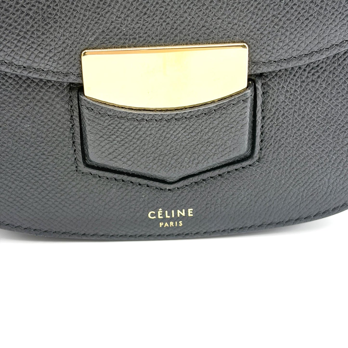 Celine Small Trotter Shoulder Bag Black