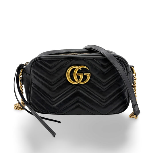 Gucci GG Marmont Matelassé Small Shoulder Bag Black