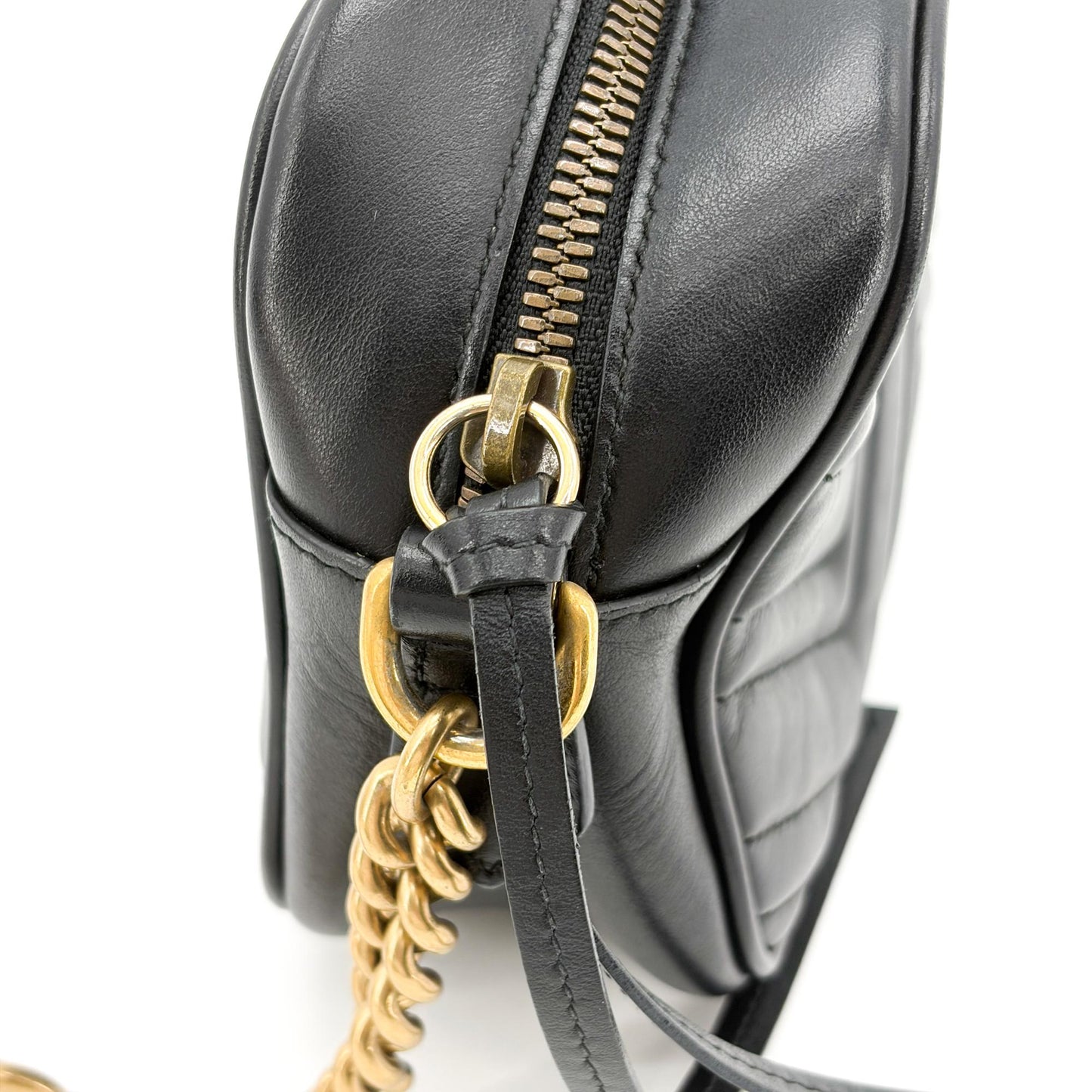 Gucci GG Marmont Matelassé Small Shoulder Bag Black