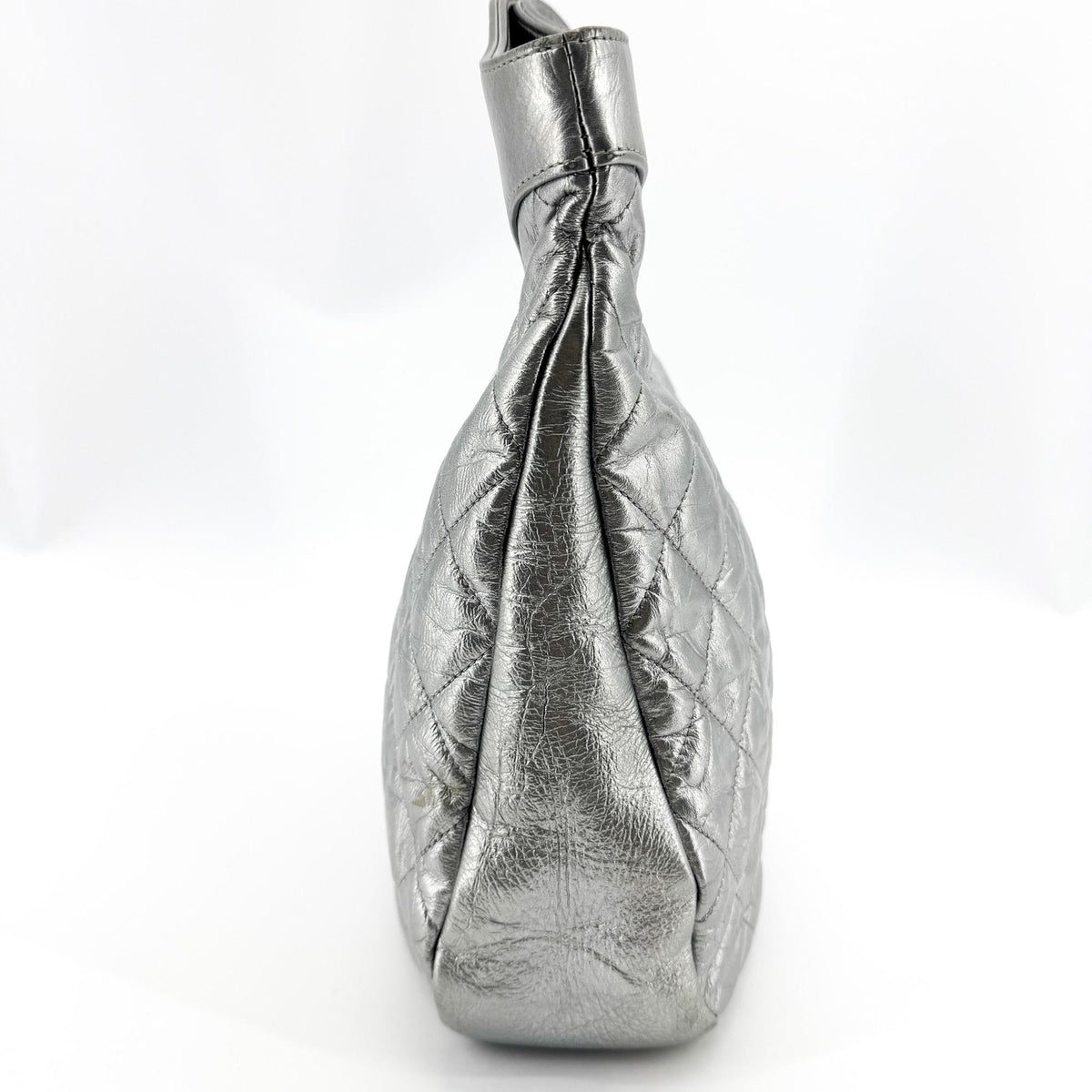 Chanel 31 Small Shopping Bag Silver Aged Calfskin Silver Hardware