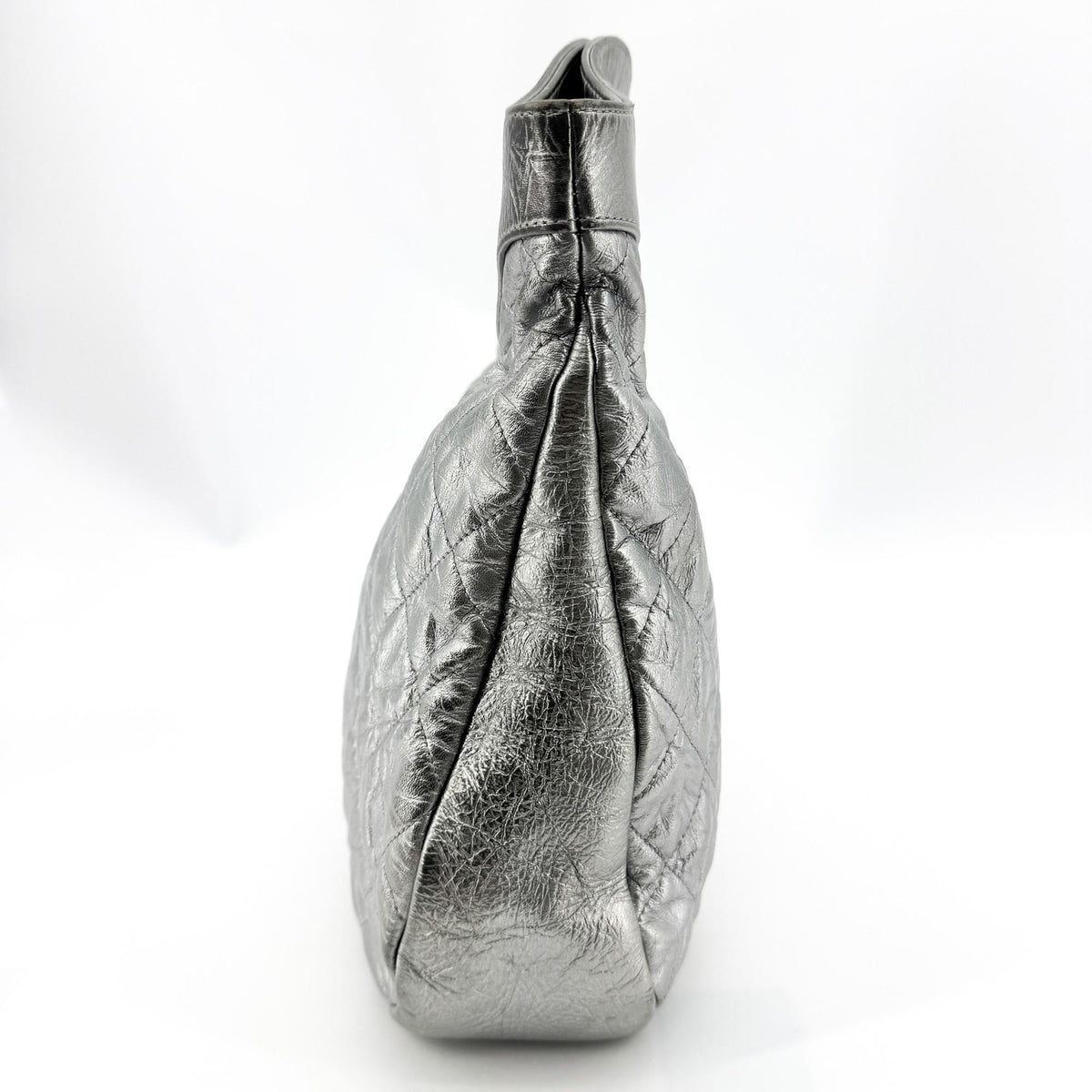 Chanel 31 Small Shopping Bag Silver Aged Calfskin Silver Hardware