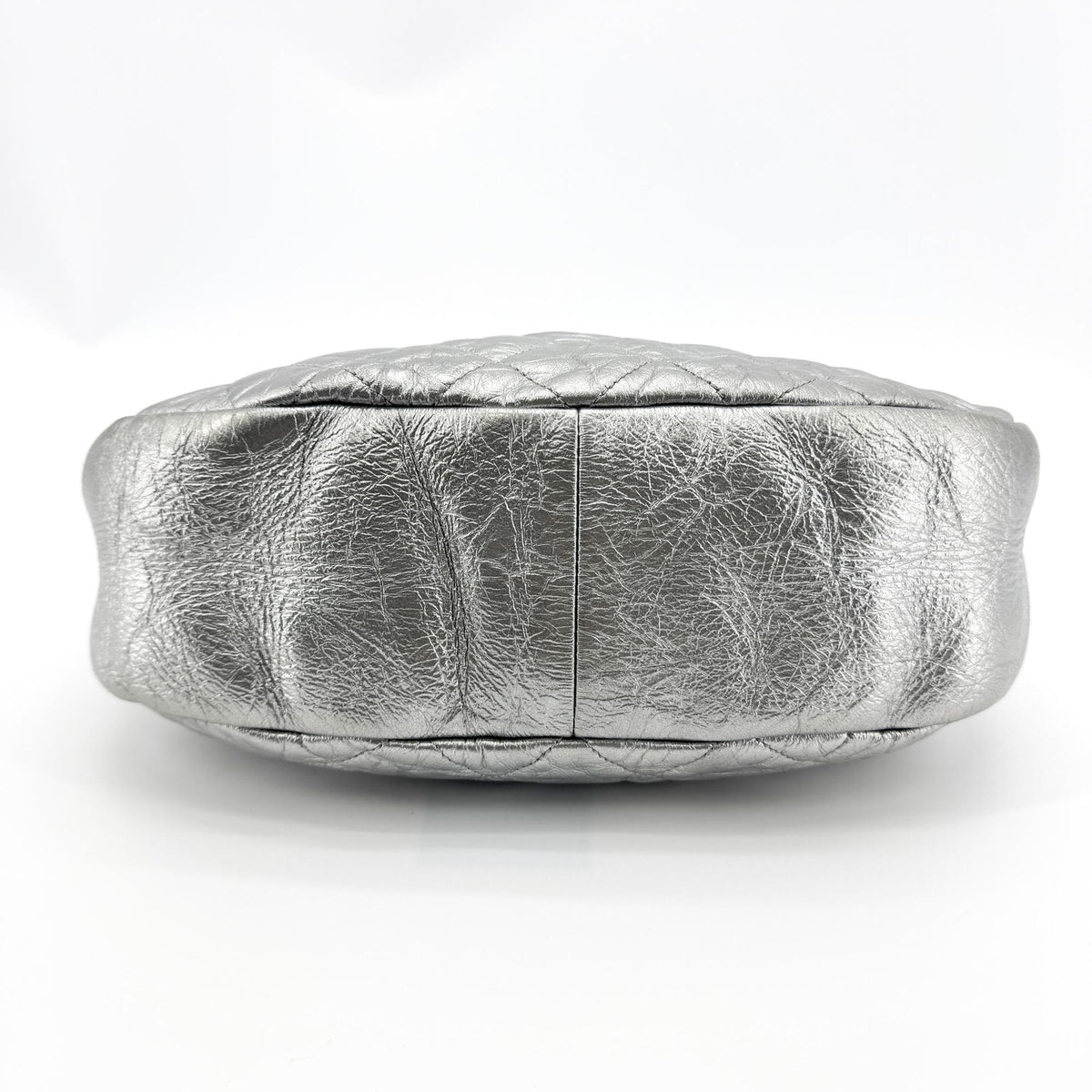Chanel 31 Small Shopping Bag Silver Aged Calfskin Silver Hardware