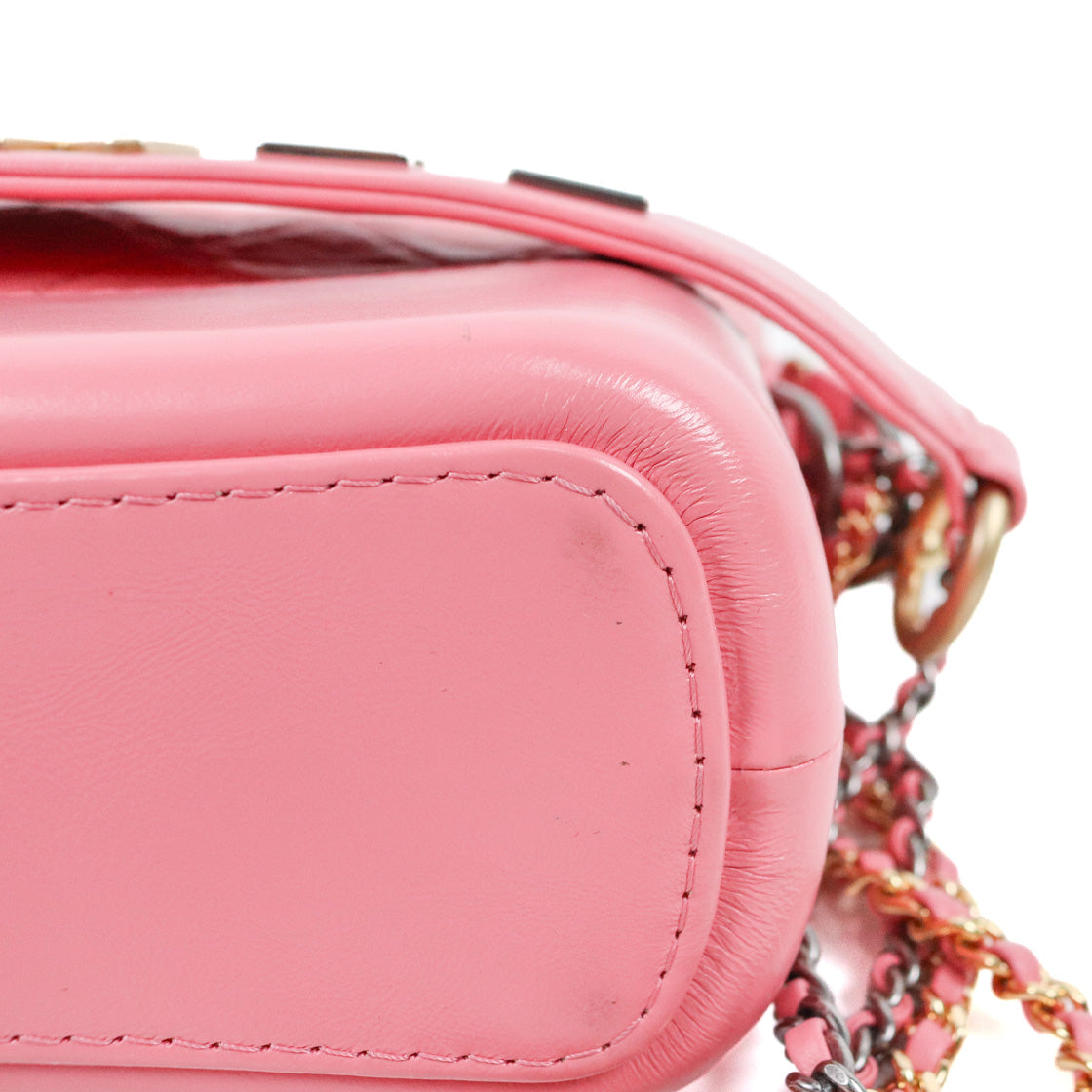 Chanel Pink Medium Strap Logo Gabrielle Hobo Bag