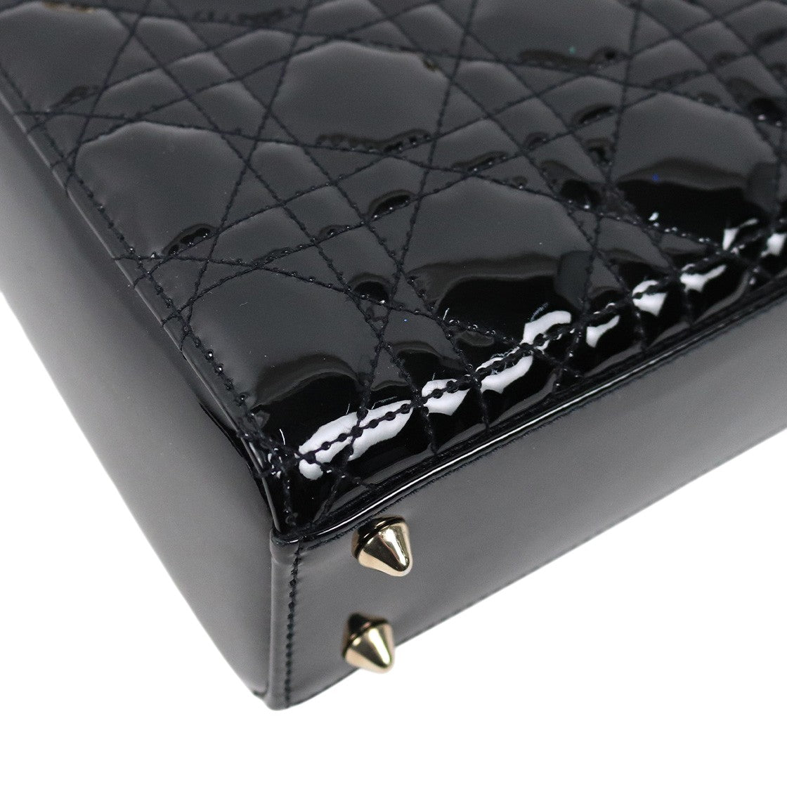 Dior Small Black Faden Lady Bag