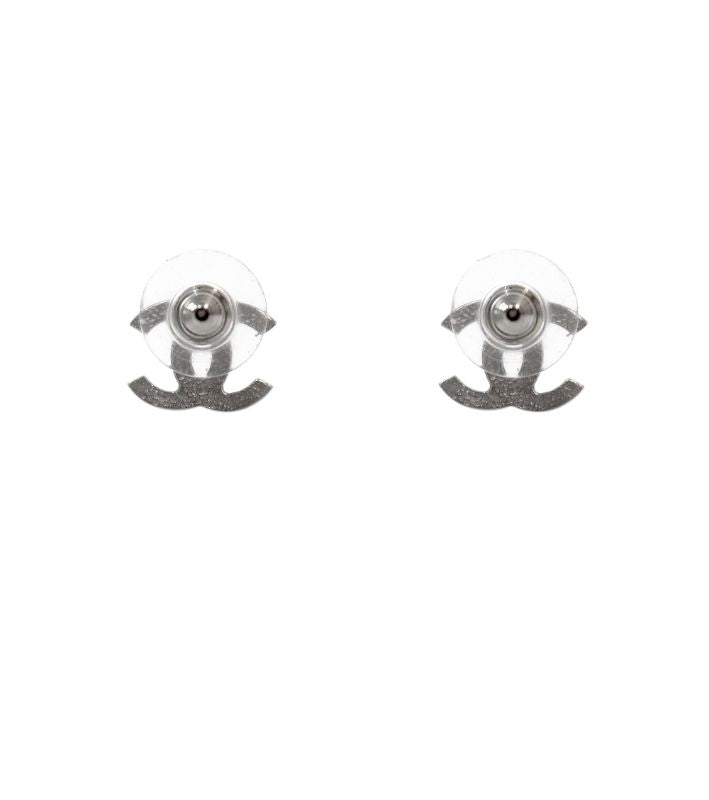 Chanel Cubic CC Silver Earrings