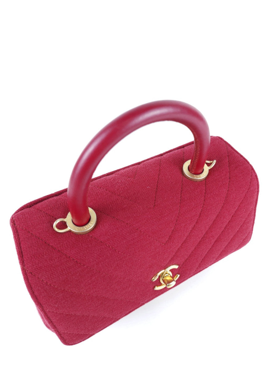 Small Coco Handle Fabric Tote Bag Shoulder Bag A92990